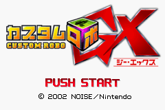 Custom Robo GX title screen for GameBoy Advance